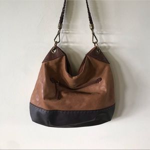 Rad 100% Leather Color-blocked Shoulder Bag